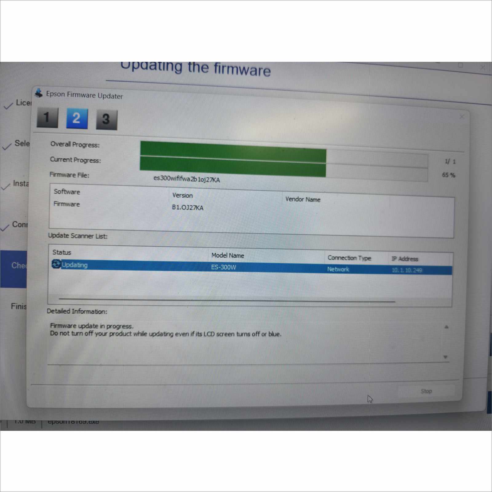 Epson WorkForce ES-300W Wireless Portable Document Scanner J391A X35N012946